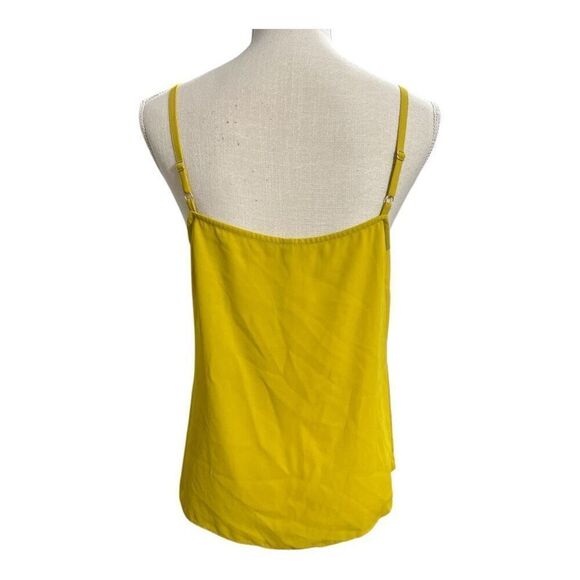 Cabi Simone Yellow Floral Sleeves Blouse Size S Ruffle Lined Semi-Sheer Summer - Picture 8 of 12